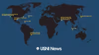 Carrier Strike Group map shows U.S. naval power at sea on May 7